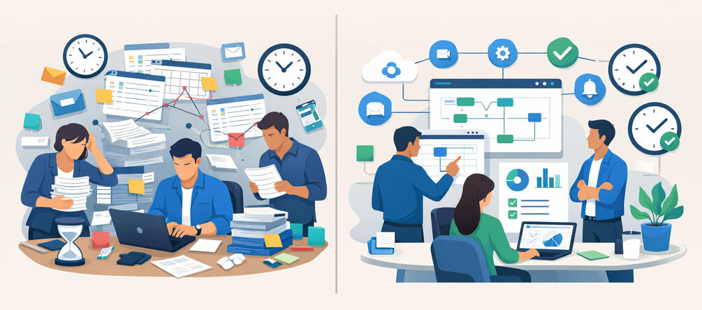 Before and after automation